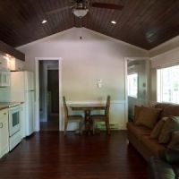 Northern Michigan Cottage Open Floor Plan Indoor Living Area - Indigo Bluffs