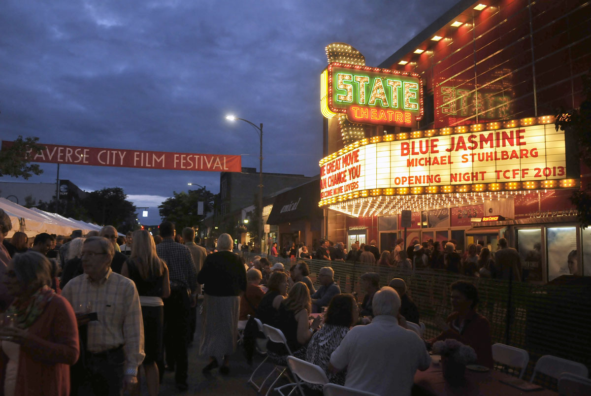 Traverse City Film Festival in front of the State Theatre in Downtown Traverse City